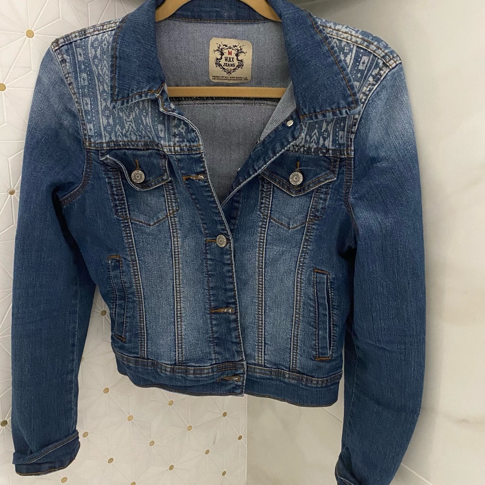 LF Aztec Print Denim Jacket - Picture 1 of 2